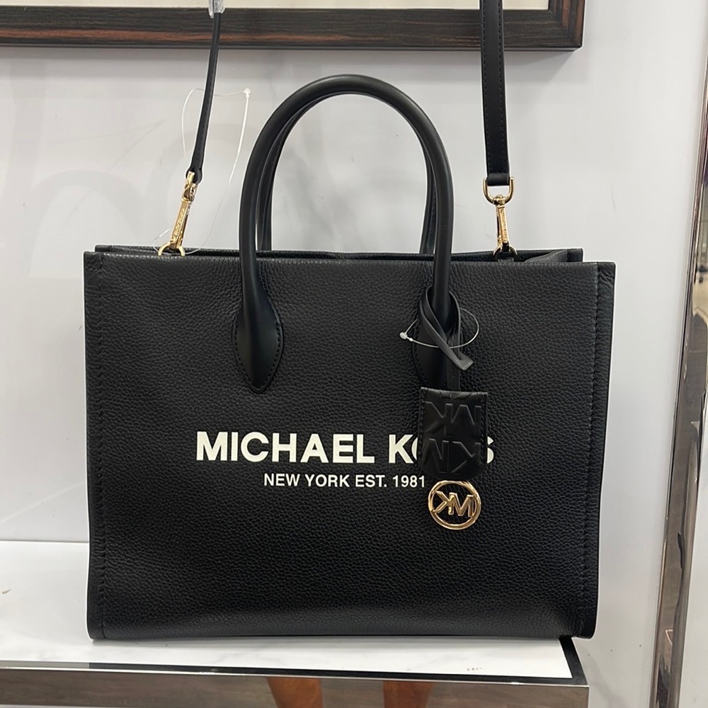Michael Kors Medium Mirella 35S2G7ZT7L Tote Bag In Black - Picture 15 of 16